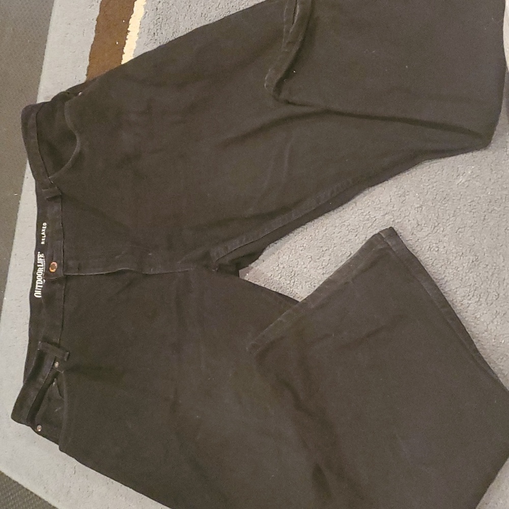 Men's black 40x32 Outdoor life relaxed jeans